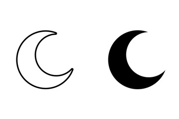 Fototapeta premium Moon Icon. Night sign. symbol for mobile concept and web design. vector illustration