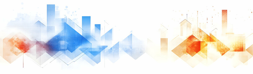Fototapeta premium Abstract city skyline, dual tones
