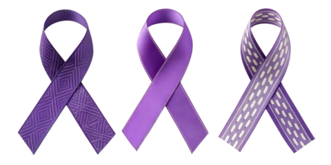 Purple Domestic Violence Awareness Ribbon, Support Symbol, Awareness Patch, Purple Awareness Badge, PNG Transparent