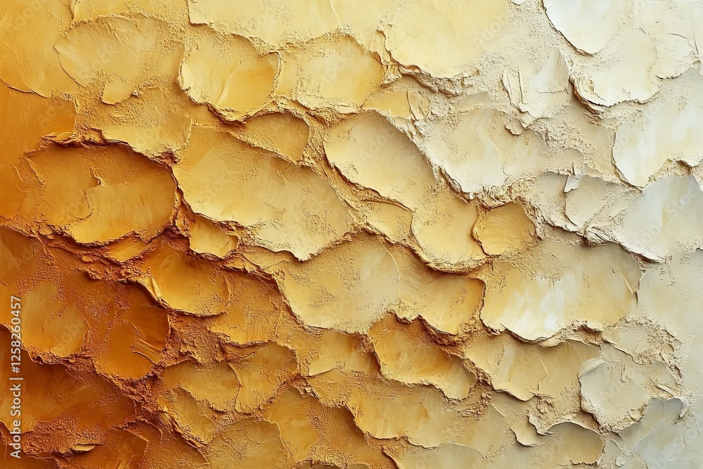 Aufkleber textured abstract wall art with warm tones in graduated layers creating a soothing and inviting atmo