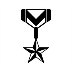 Approved or certified medal icon in flat design. Rosette icon. Award vector, sign, symbol, logo, illustration, editable stroke, flat design style isolated on white linear