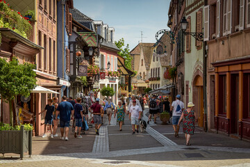 View on the city of Ribeauville on Alsace in France