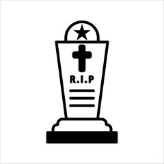 tombstone line icon.Tombstone outline vector sign