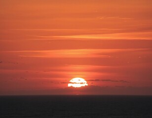 Sunset Over the Ocean