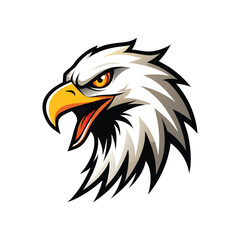 Fototapeta premium american bald angry eagle head vector
