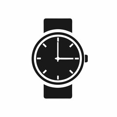 Minimalist Wristwatch Icon for Timepiece Branding.