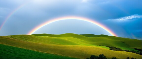Obraz premium Rainbow Over Hills