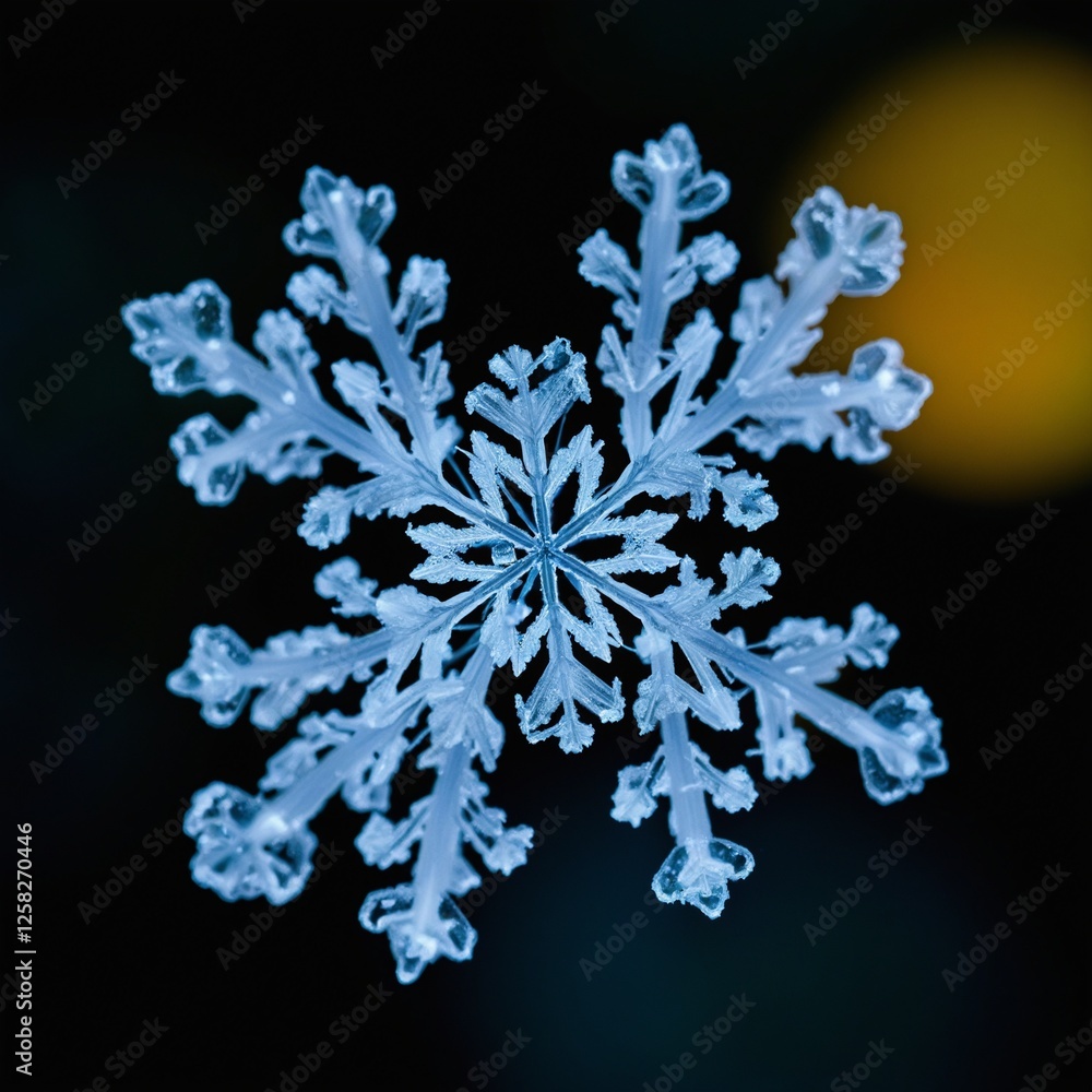 Poster snowflake macro art