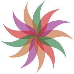 Colorful Leaf Ornament Design