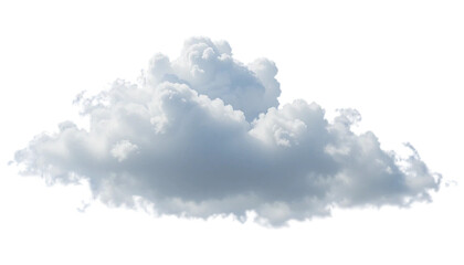 Isolated Cumulus Cloud Against a Transparent Background