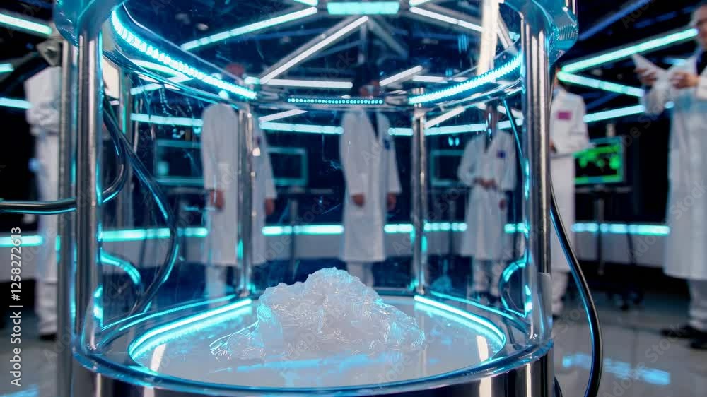Aufkleber scientific experiment demonstrates advanced technology in a modern lab setting