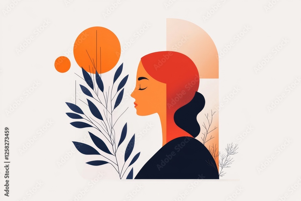 Poster A clean minimalist icon of a person standing in front of a blank background, symbolizing focus and simplicity