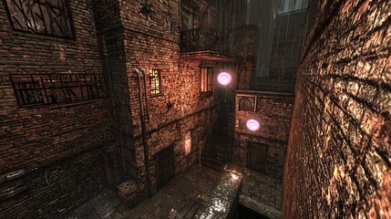 Dark Alleyway in a Grungy City