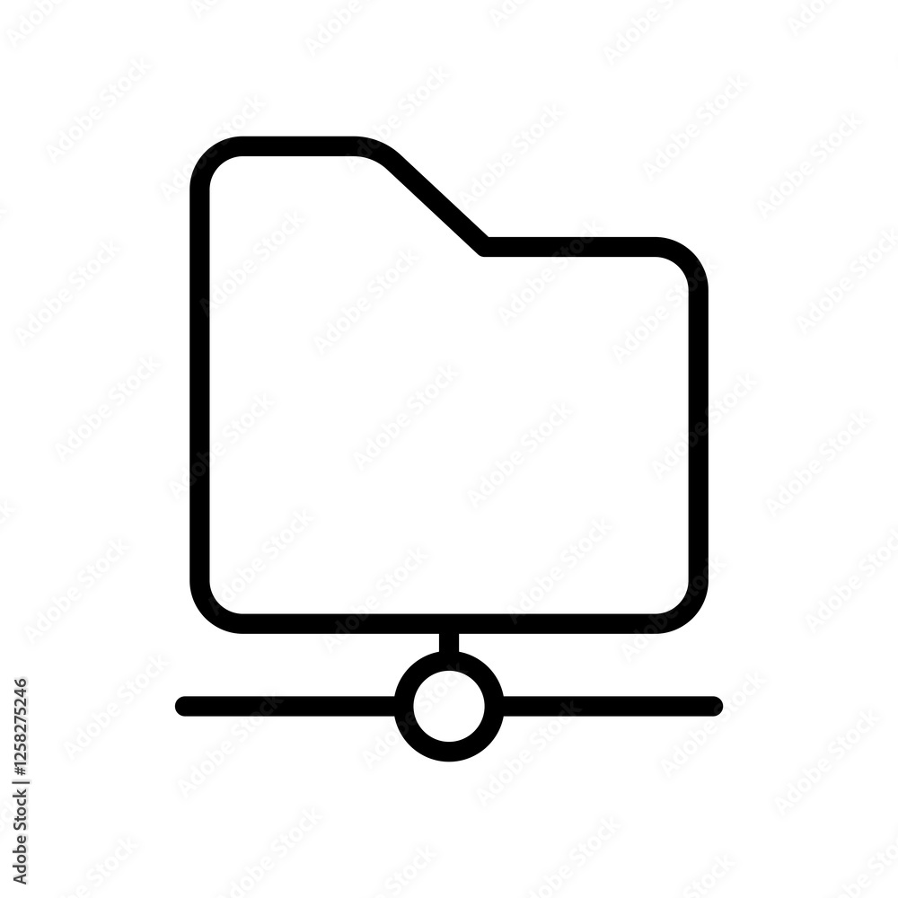 Aufkleber folder network vector icon