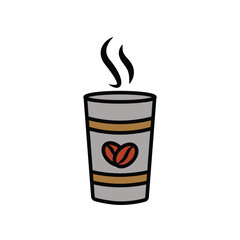coffee cup full color, icon, flat, sticker label minimalist design for digital and print projects
 Graphic Design Icons Making a Huge Impact on Visual Aesthetics
