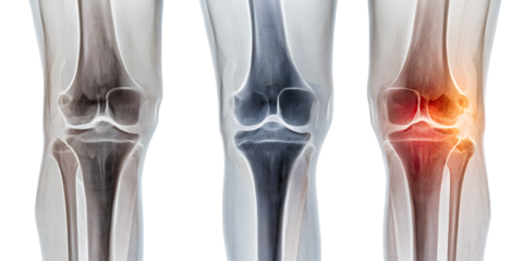 X-ray of Knees Focusing on Joint, Healthcare and Anatomy Visuals, PNG Transparent