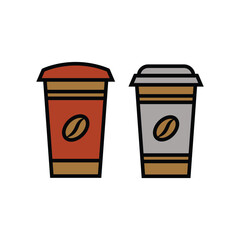 coffee cup full color, icon, flat, sticker label minimalist design for digital and print projects
 Graphic Design Icons Making a Huge Impact on Visual Aesthetics