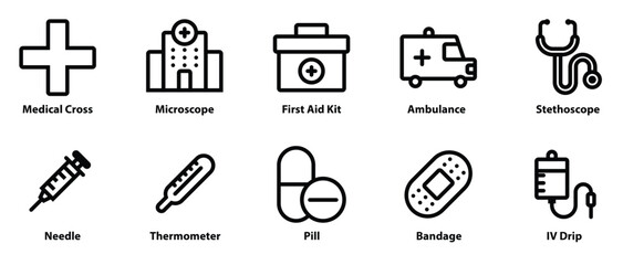 Medical Icons Set Illustration