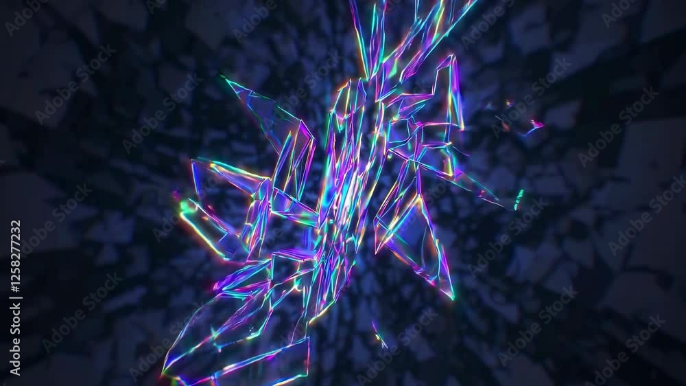 Aufkleber colorful light patterns create an engaging visual experience in a digital space