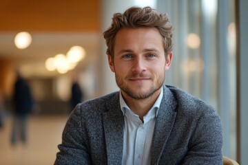 Obraz premium Successful young businessman using smartphone