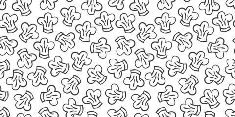 chef hat doodle pattern background. Chef Hat Illustration Seamless Background. Chef Hat Doodle.
