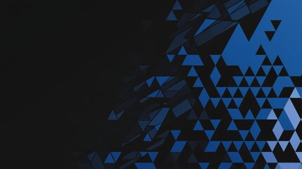 Geometric minimalist pattern with intersecting triangles on Blue background. Featuring white space in the center for text, ideal for design templates and modern banners.