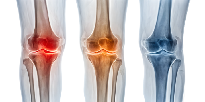 X-ray of Knees Focusing on Joint on White, Medical and Health Illustrations, PNG Transparent