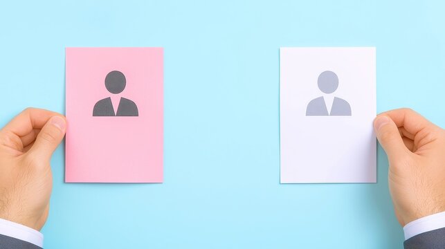 Diverse Resumes, Shared Skills, two candidates with unique backgrounds, showcasing identical qualifications, exploring the impact of hiring bias in the selection process