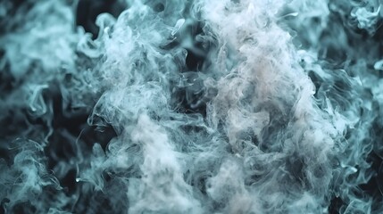 Obraz premium Ethereal Smoke Cloud with Soft Blue Tones and Dark Background