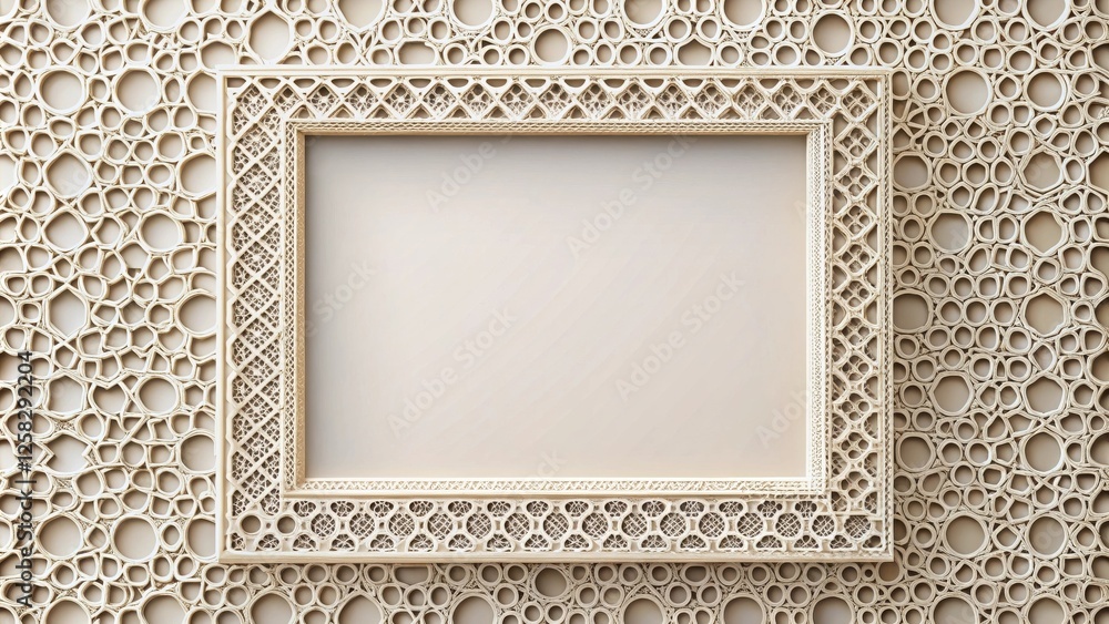Aufkleber Elegant Ornate Frame Against Intricate Circular Pattern Background