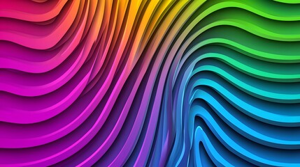 Naklejka premium Vibrant Wave Pattern Design with Colorful Gradient Flowing Lines