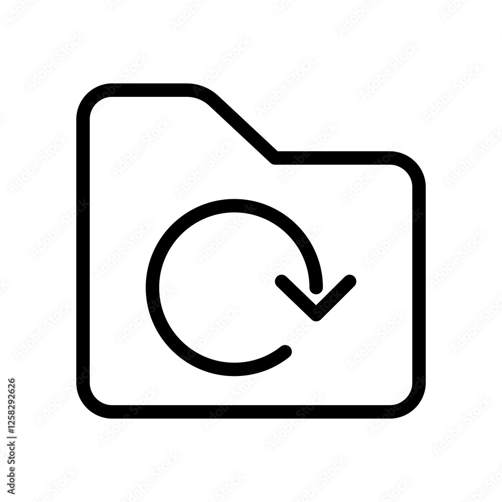 Poster folder refresh vector icon