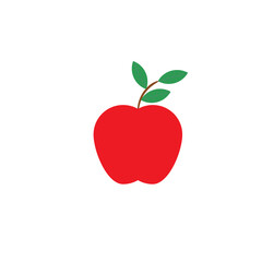 Nature Fresh Healthy Red Apple Fruit With Leaf 