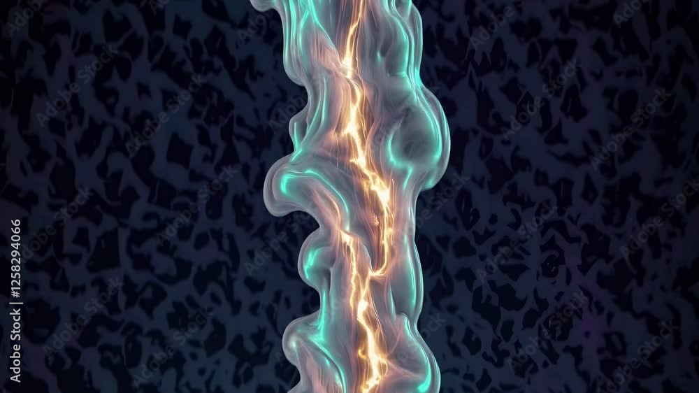Fototapete stunning abstract glowing art piece with vibrant colors and dynamic forms in a modern setting