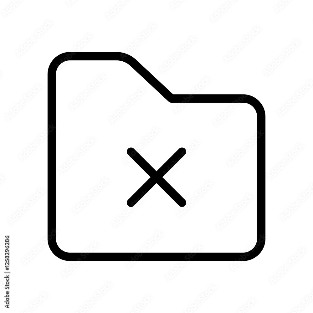 Poster folder remove vector icon