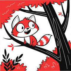 A cute, mischievous woodland sprite with large, expressive eyes, peeking from behind a giant mushroom, holding a tiny acorn.