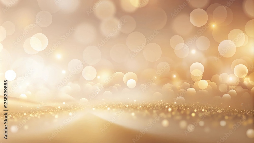 Aufkleber abstract golden glitter background with sparkling bokeh lights