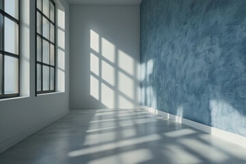 Obraz premium Empty room,Minimalist Room With Soft Natural Light And Contrasting Walls