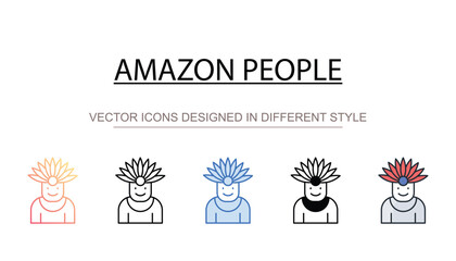 Amazon People icon design with white background stock illustration