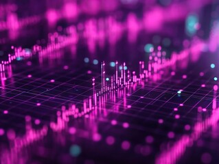 Analyzing financial data trends virtual environment digital visualization tech industry abstract viewpoint