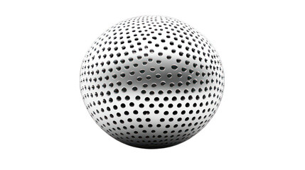 silver sphere ball isolated on white background