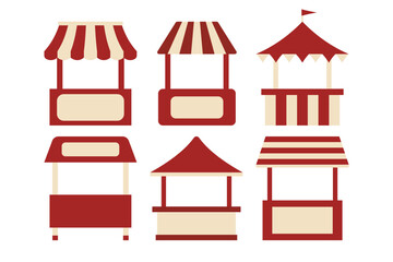 A collection of business booth icons