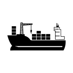 Vehicle transportation black icon pack