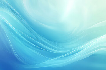 Fototapeta premium A cool-toned blue and turquoise abstract background with flowing liquid textures, soft gradients, and a serene, refreshing vibe. Perfect for nature, ocean, and wellness themes.