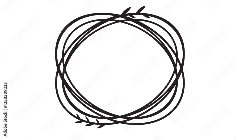 Poster frame circle element round design shape template abstract border leaf blossom flower plant pattern c