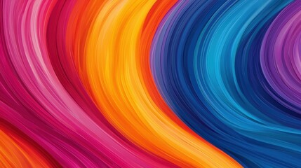 Fototapeta premium Vibrant Swirls of Colorful Abstract Paint Flowing in Waves