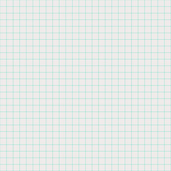 Clean simple graph paper, checked paper, gridded paper background. Vector. Notebook, sheet paper, seamless, page, cloth, chart, school book, paper. graphic, design background. 