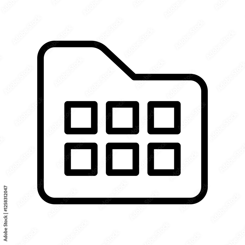 Poster folder table vector icon
