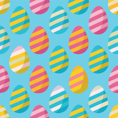 easter eggs seamless pattern design vector