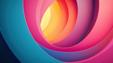 Colorful Abstract Spiral Design with Smooth Curved Shapes